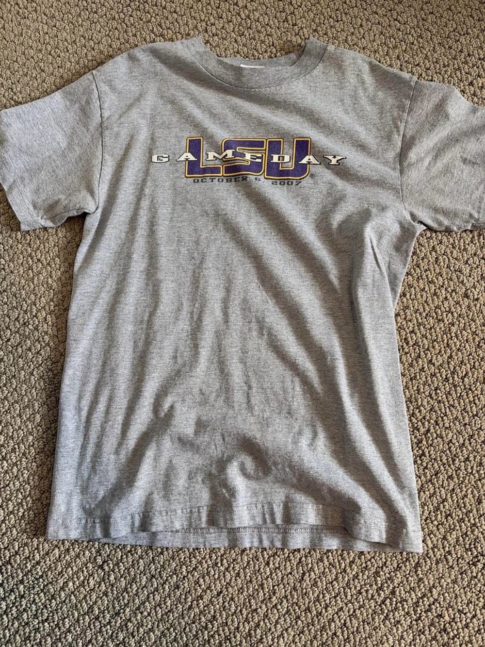 Alstyle Gray Short-Sleeve LSU Gameday Logo Tee